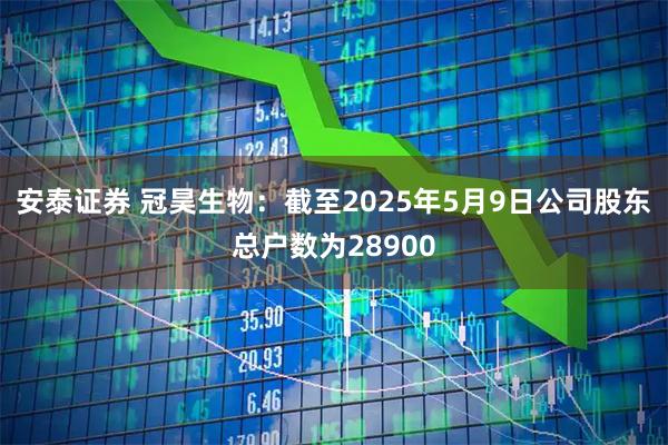 安泰证券 冠昊生物：截至2025年5月9日公司股东总户数为28900
